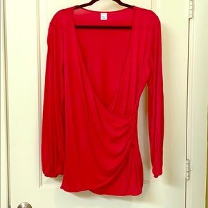 Beautiful red coral knot top